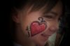 glitter heart tattoo
